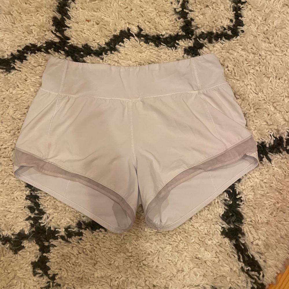 White Lululemon shorts